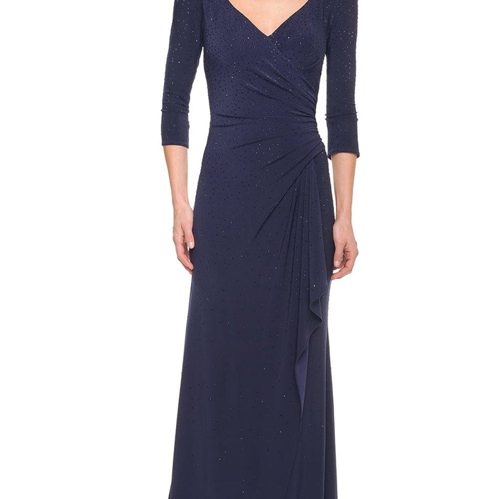 Navy Blue Evening Dress mother of the bride